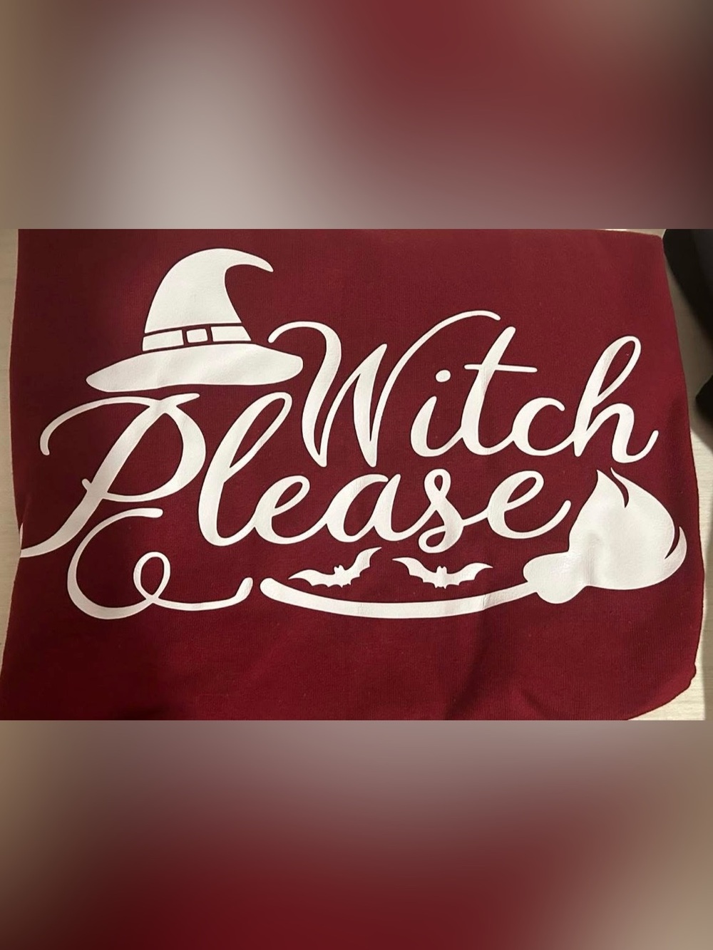Maroon Short Sleeve Graphic Tee - 'Witch Please'